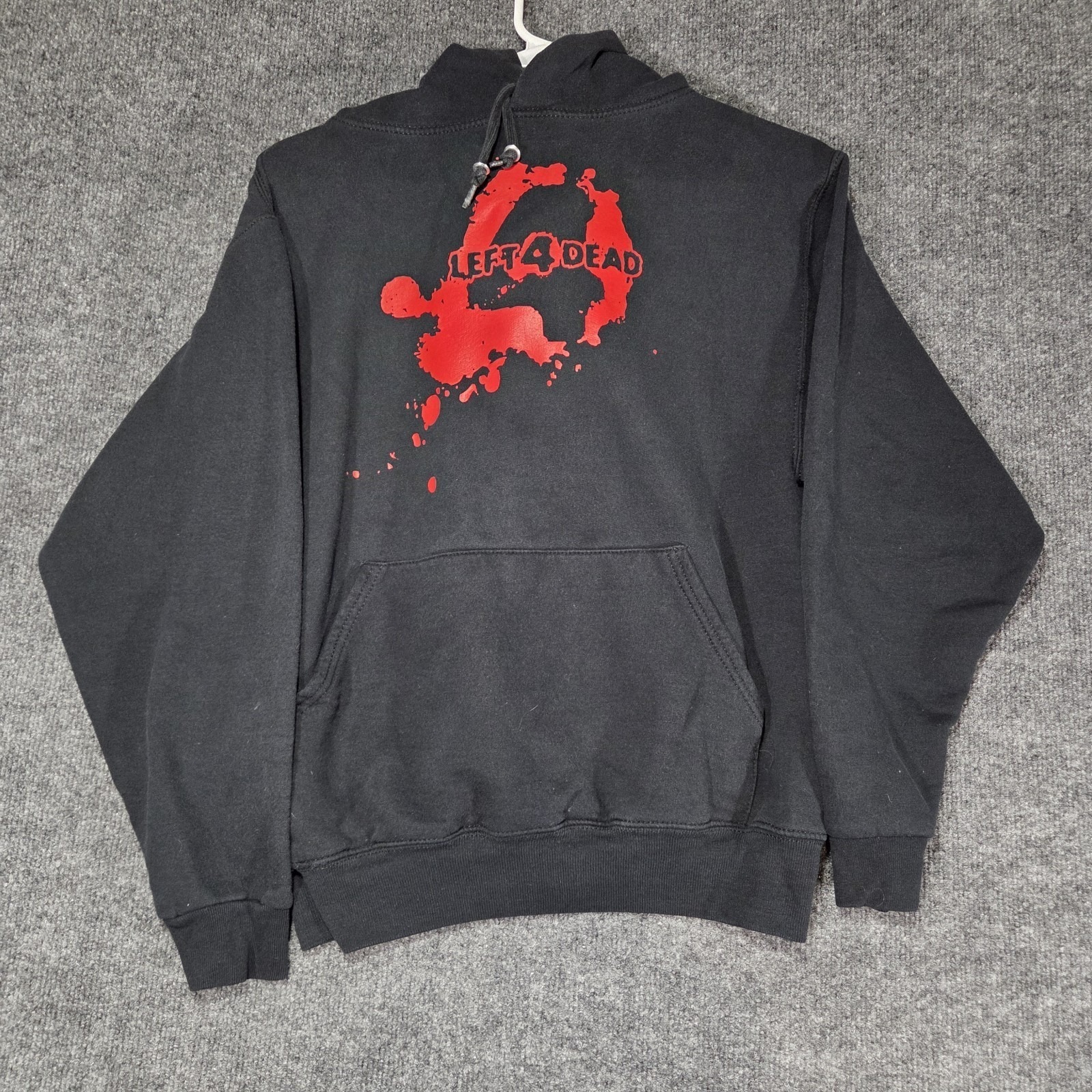 Left 4 Dead Hoodie Black Graphic Pullover Sweatshirt Gamer Streetwear Mens S